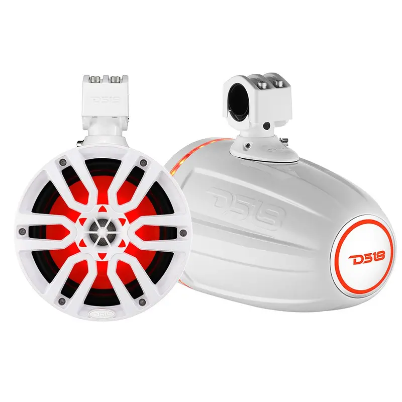 Ds18 X Series Hydro 8" Wakeboard Pod Tower Speaker W/Rgb Led Light - 375W - White [Nxl-X8tp/Wh] 1