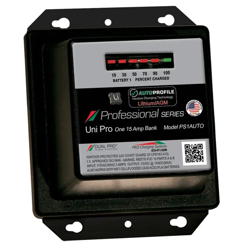Dual Pro Ps1 Auto 15A - 1-Bank Lithium/Agm Battery Charger [Ps1auto] 1
