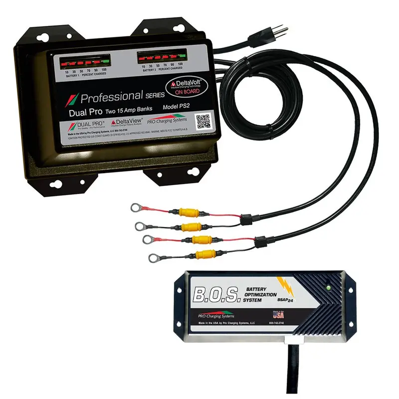 Dual Pro Ps2 2 Bank Battery Charger W/2 Bank B.O.S. [Ps2/Bos12v2] 1