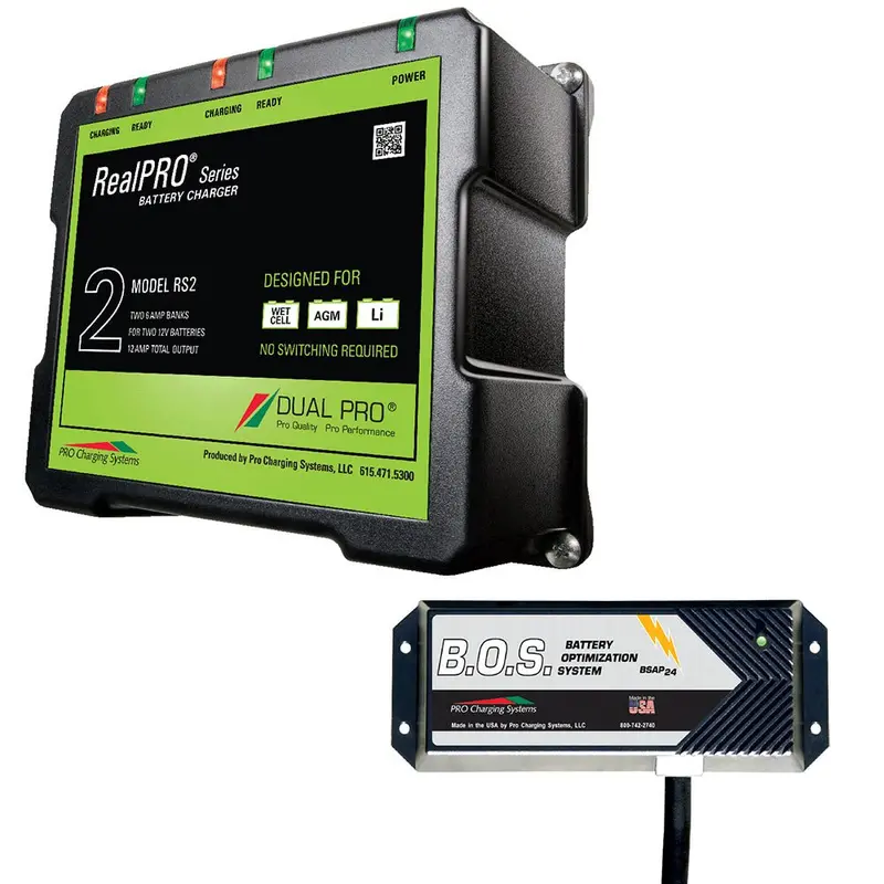 Dual Pro Rs2 2 Bank Battery Charger W/2 Bank B.O.S. [Rs2/Bos12v2] 1