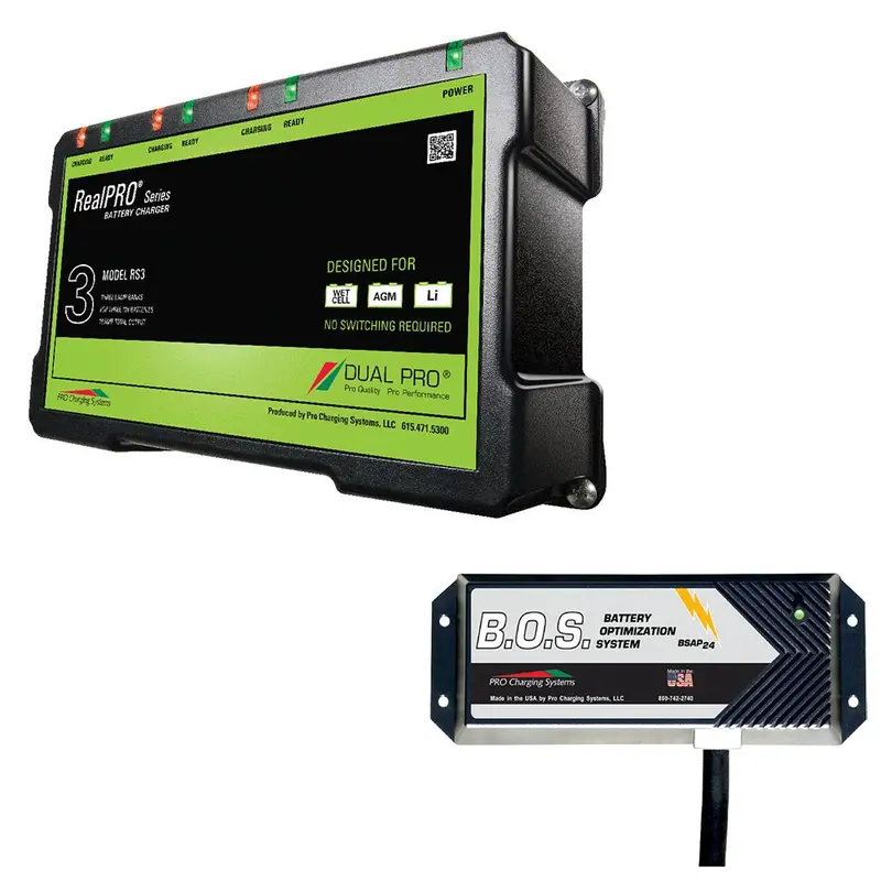 Dual Pro Rs3 3 Bank Battery Charger W/2 Bank B.O.S. [Rs3/Bos12v2] 1