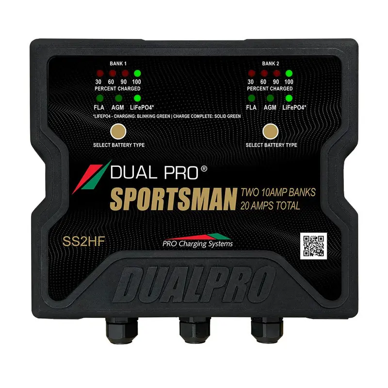 Dual Pro Sportsman Series Hf Battery Charter - 20 Amp - 2 Bank [Ss2hf] 1
