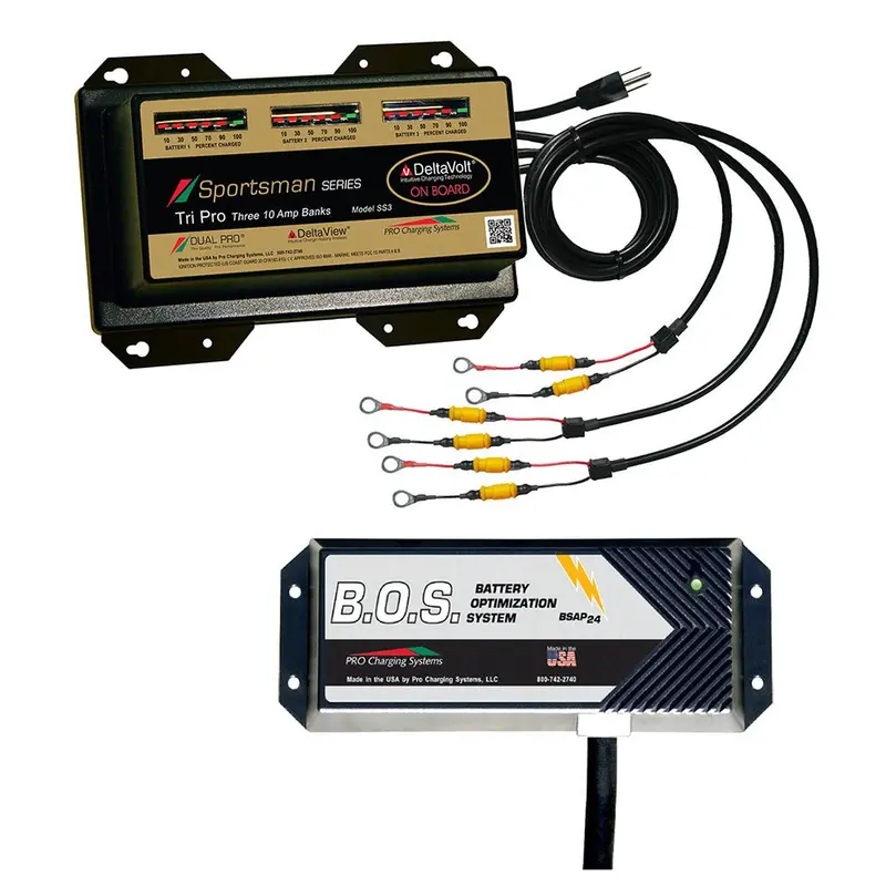 Dual Pro Ss3 3 Bank Battery Charger W/2 Bank B.O.S. [Ss3/Bos12v2] 1
