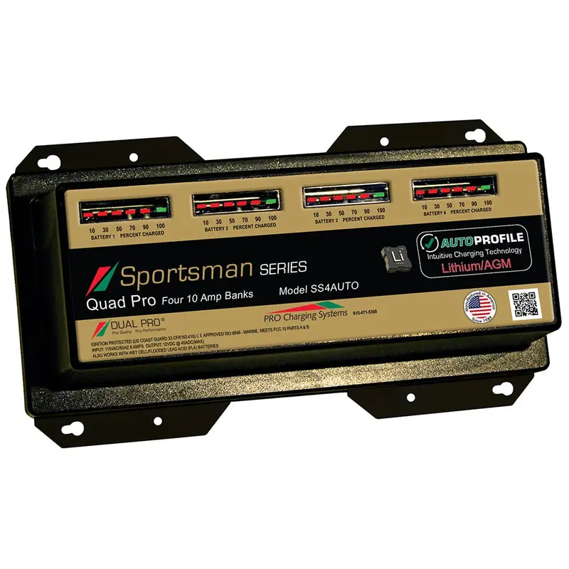 Dual Pro Ss4 Auto 40A - 4-Bank Lithium/Agm Battery Charger [Ss4auto] 1