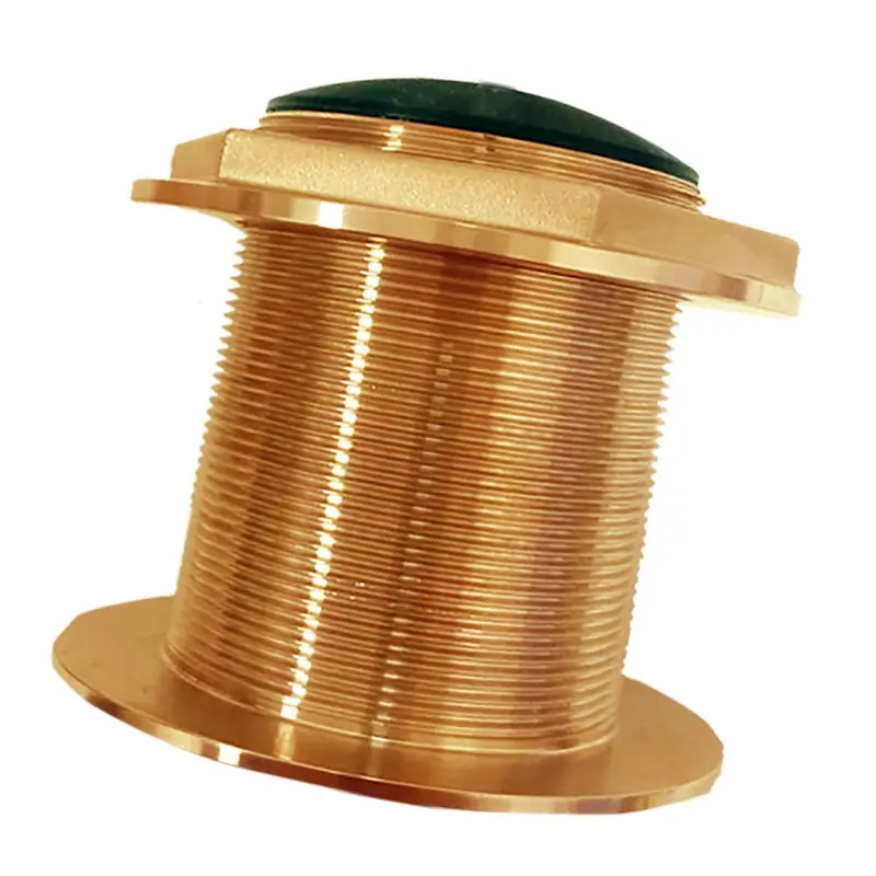 Echonautics Bronze Low-Profile Thru-Hull Medium-Frequency Chirp Transducer - 1Kw, 18 Tilt, 85-135Khz [Bt87m1kw-18] 1