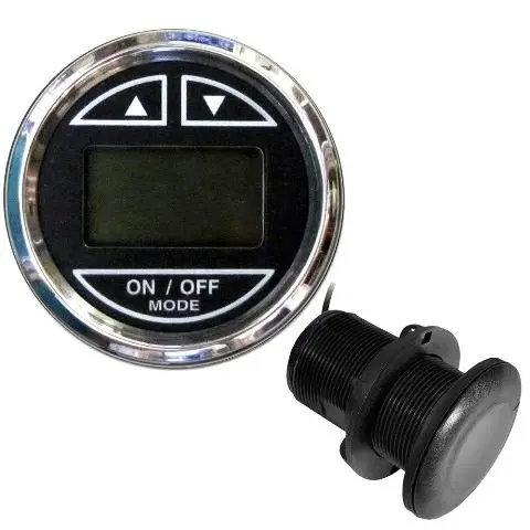 Faria Beede Instruments 2" Depth Sounder W/Thru-Hull Transducer 13795 (Black) 1