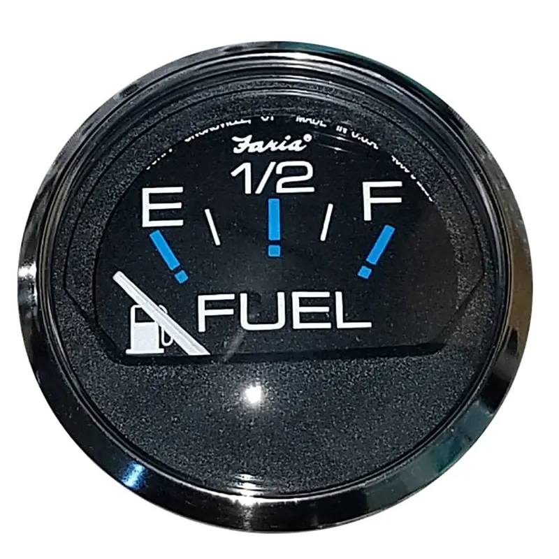 Faria Chesapeake Black 2" Fuel Level Gauge (E-1/2-F) [13701] 1