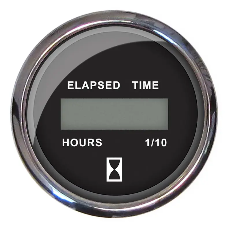 Faria Chesapeake Black 2" Hourmeter (Digital) [13715] 1