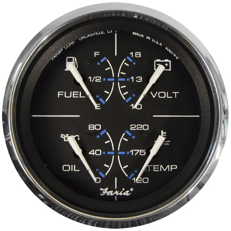 Faria Chesapeake Black 4" Multifunction Gauge [33751] 1