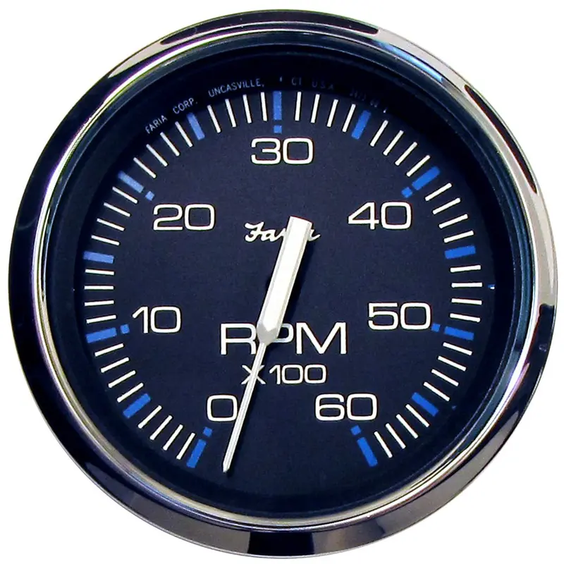 Faria Chesapeake Black 4" Tachometer - 6000 Rpm (Gas) (Inboard  I/O) [33710] 1