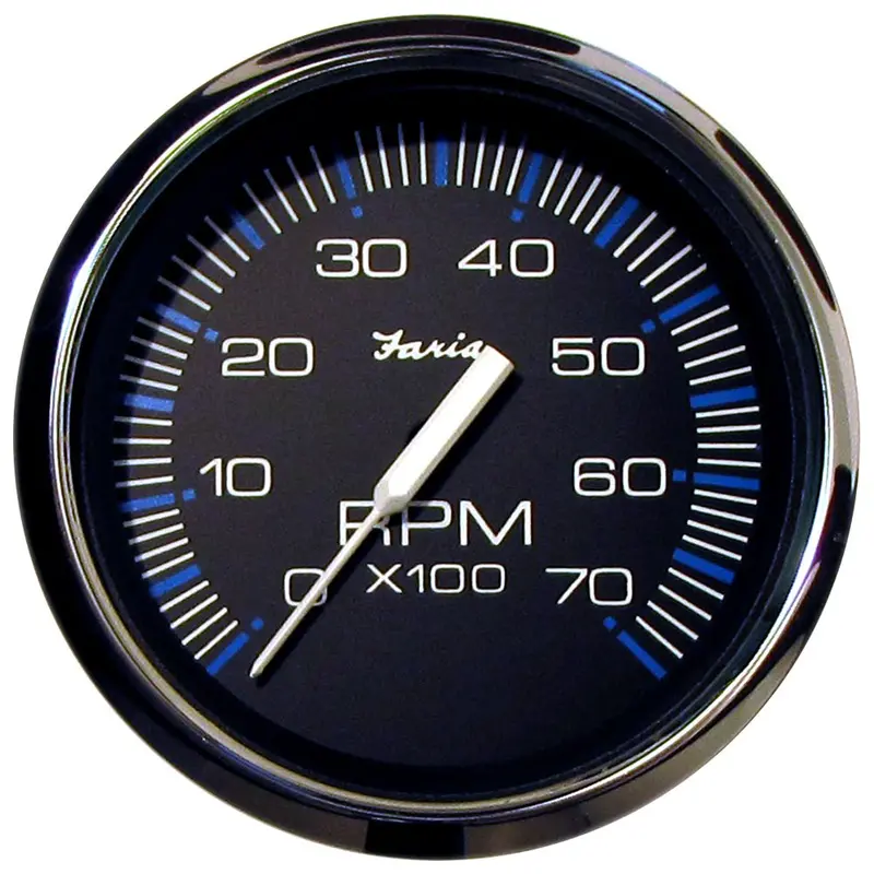 Faria Chesapeake Black 4" Tachometer - 7000 Rpm (Gas) (All Outboards) [33718] 1
