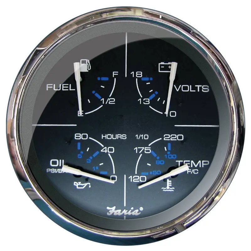 Faria Chesapeake Black 5" Multifunction Gauge  [33762] 1