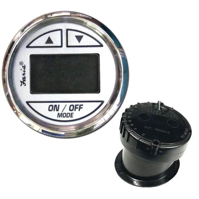 Faria Chesapeake White Ss 2" Depth Sounder W/In-Hull Transducer [13851] 1