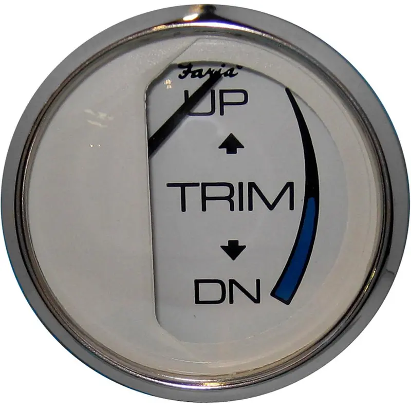 Faria Chesapeake White Ss 2" Trim Gauge (Mercury / Mariner / Mercruiser / Volvo Dp / Yamaha - 01 And Newer) [13807] 1