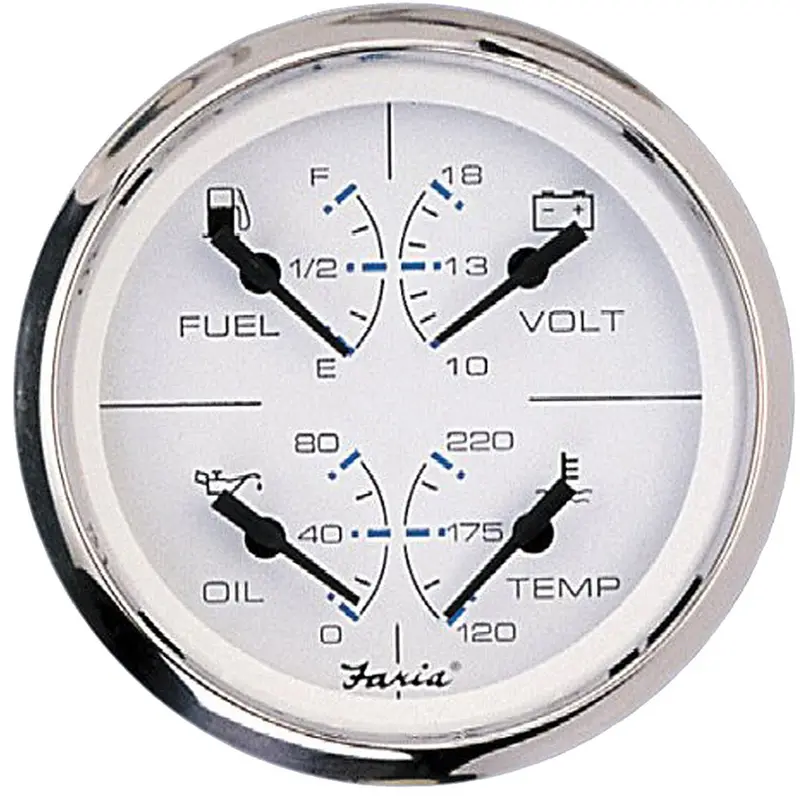 Faria Chesapeake White Ss 4" Multifunction Gauge [33851] 1
