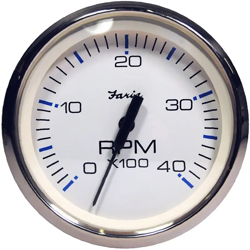 Faria Chesapeake White Ss 4" Tachometer - 4000 Rpm (Diesel) (Magnetic Pick-Up) [33818] 1
