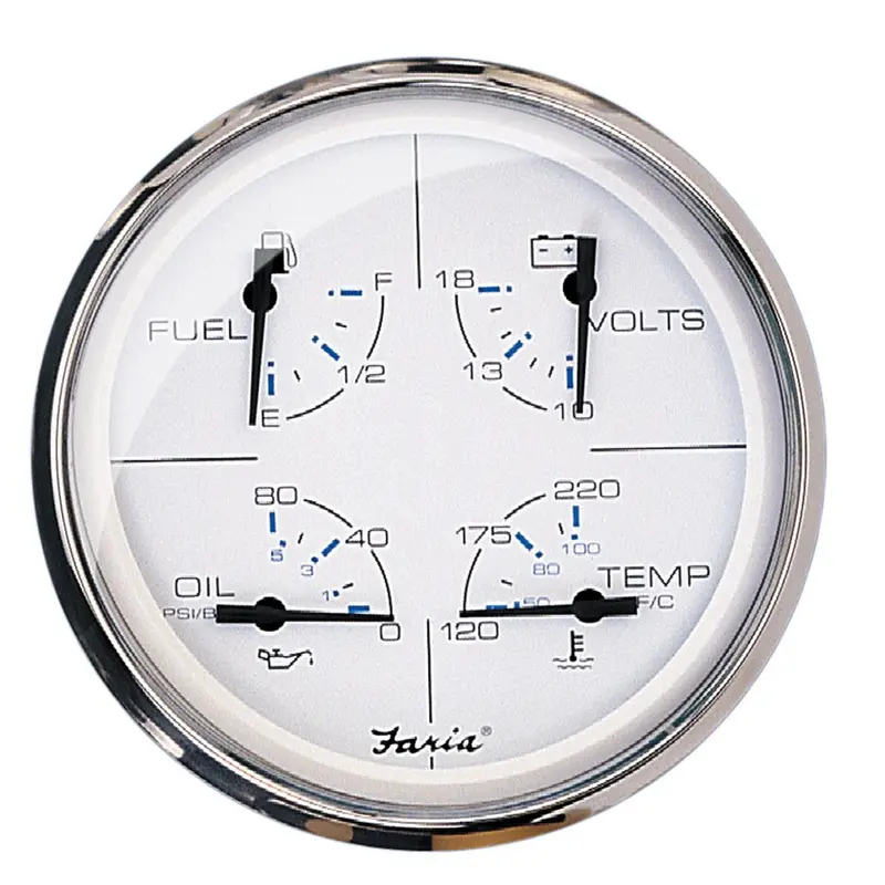 Faria Chesapeake White Ss 5" Multifunction Gauge [33864] 1