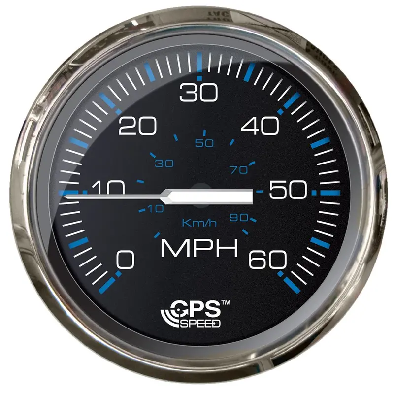Faria Chesepeake Black 4" Studded Speedometer - 60Mph (Gps) [33749] 1