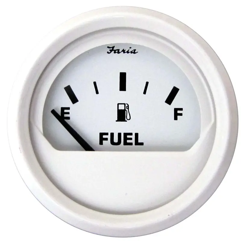 Faria Dress White 2" Fuel Level Gauge (E-1/2-F) [13101] 1