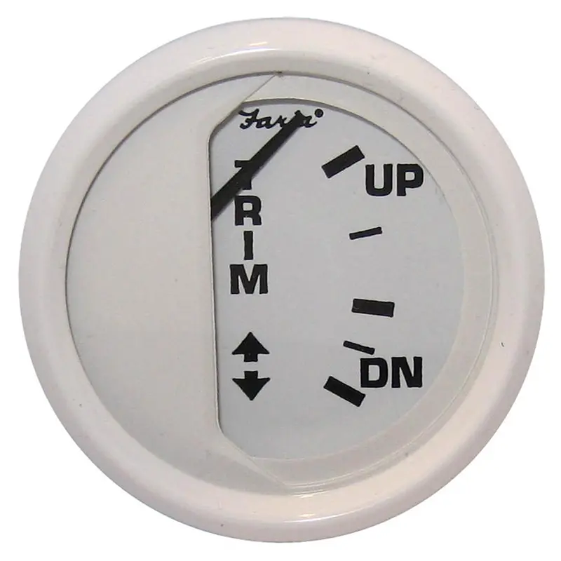 Faria Dress White 2" Trim Gauge (Mercury / Mariner / Mercruiser / Volvo Dp / Yamaha 01 And Newer) [13122] 1