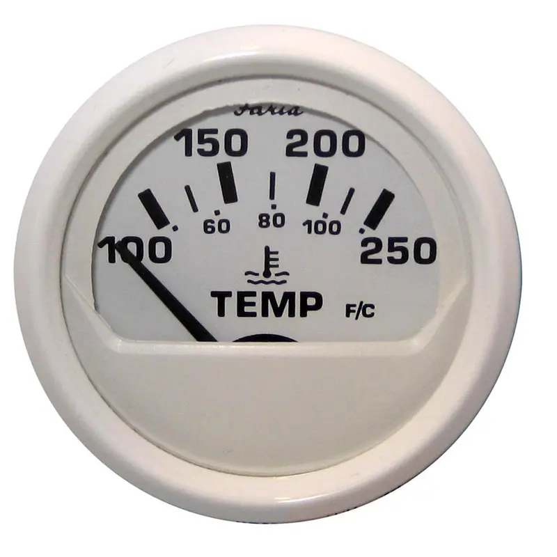 Faria Dress White 2" Water Temperature Guage (100-250 Degreef) [13110] 1