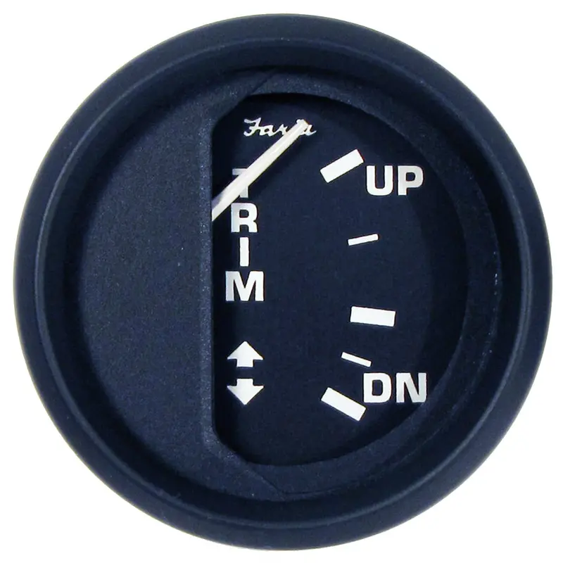 Faria Euro Black 2" Trim Gauge F/ Johnson/Evinrude/Suzuki Outboard [12827] 1