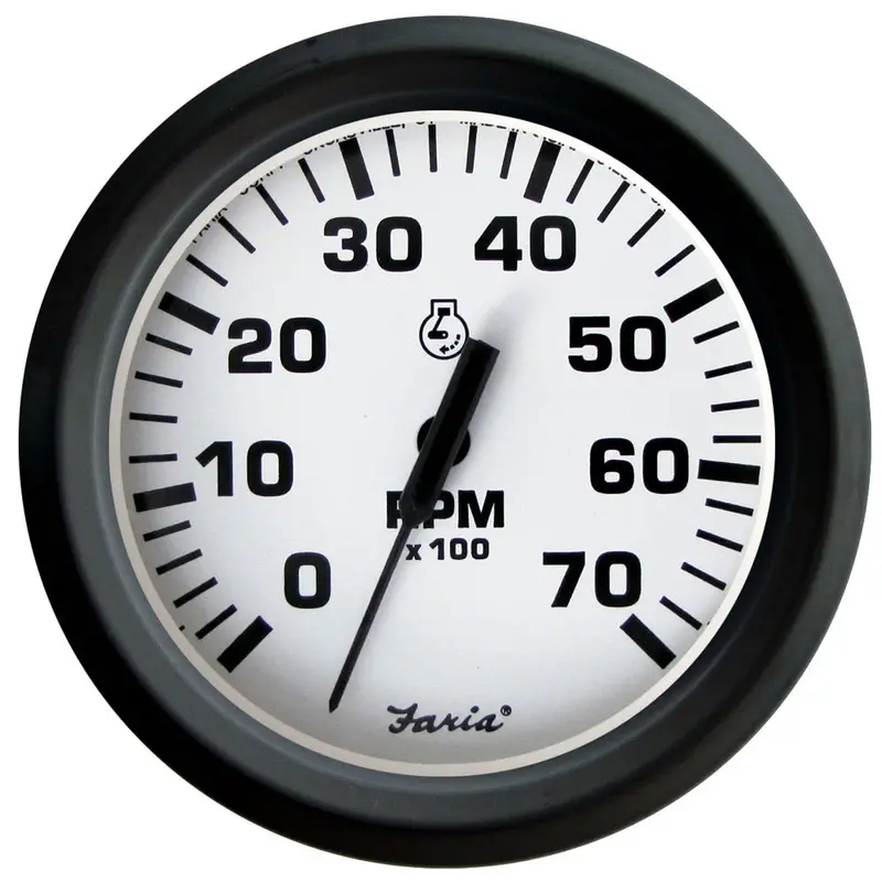 Faria Euro White 4" Tachometer 7000 Rpm (Gas) (Outboards) [32905] 1