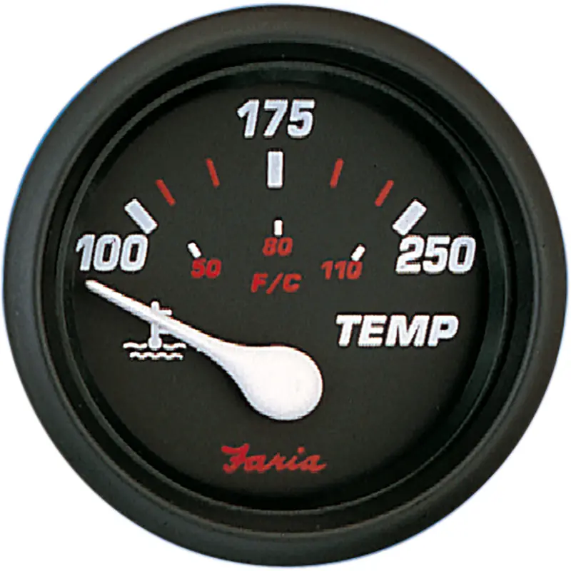 Faria Professional Red 2" Water Temp [14604] 1