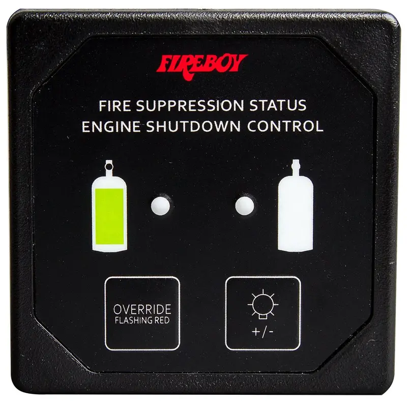 Fireboy-Xintex Deluxe Helm Display W/Membrane Switch, Remote Horn  Leds F/Engine Shutdown System - Black Bezel Display [Du-Sbh-20-R] 1