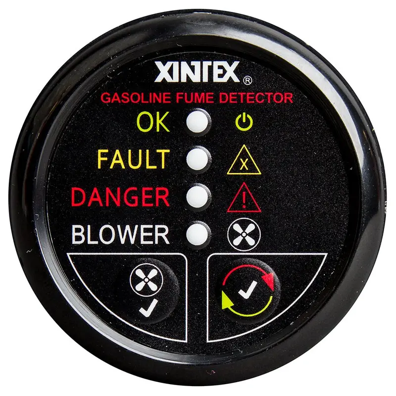 Fireboy-Xintex Gasoline Fume Detector W/Blower Control - Black Bezel - 12V [G-1Bb-R] 1