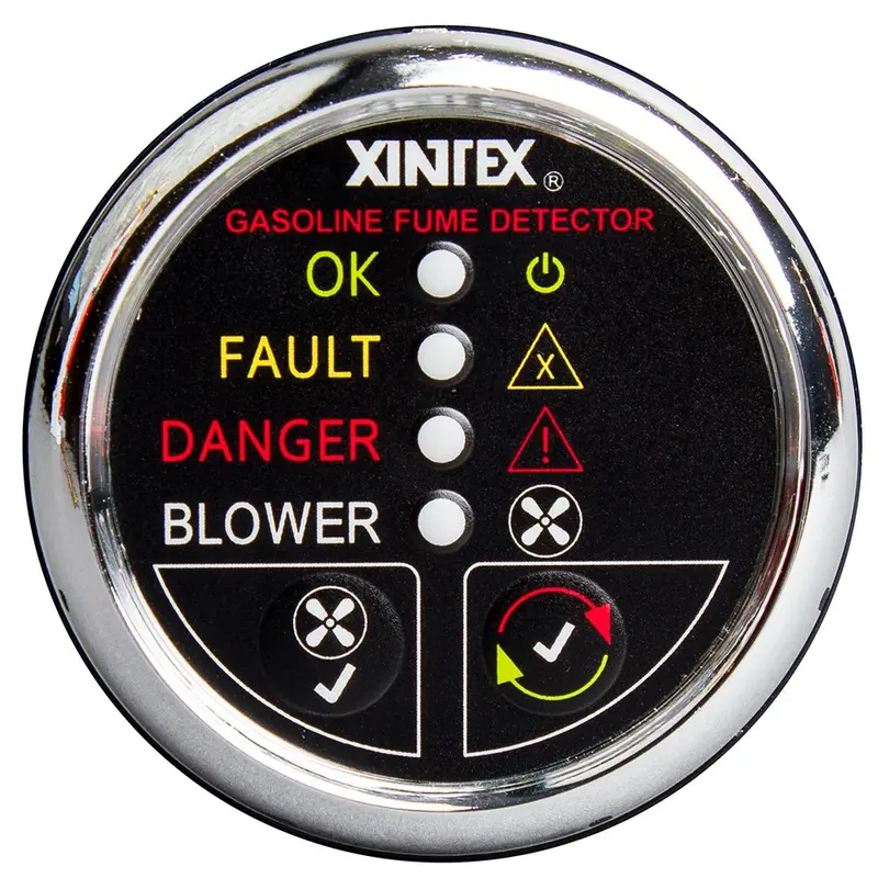 Fireboy-Xintex Gasoline Fume Detector W/Blower Control - Chrome Bezel - 12V [G-1Cb-R] 1
