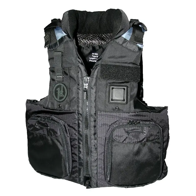 First Watch Av-800 Four Pocket Flotation Vest - Black - Small To Medium [Av-800-Bk-S/M] 1