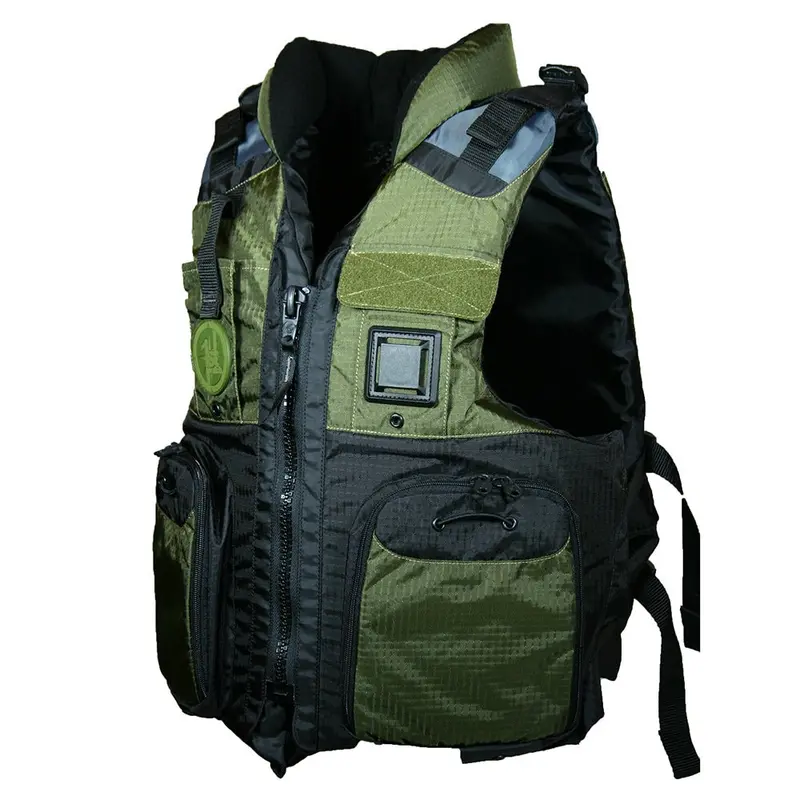 First Watch Av-800 Four Pocket Flotation Vest - Od Green - Large To Xl  [Av-800-Gn-L/Xl] 1