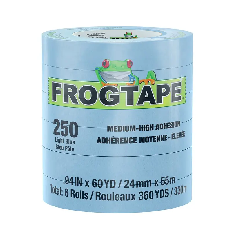 Frogtape Cp 250 Medium-High Adhesion Masking Tape - 24Mm X 55M X 12-Pack - Light Blue - Rated F/250F [105327] 1