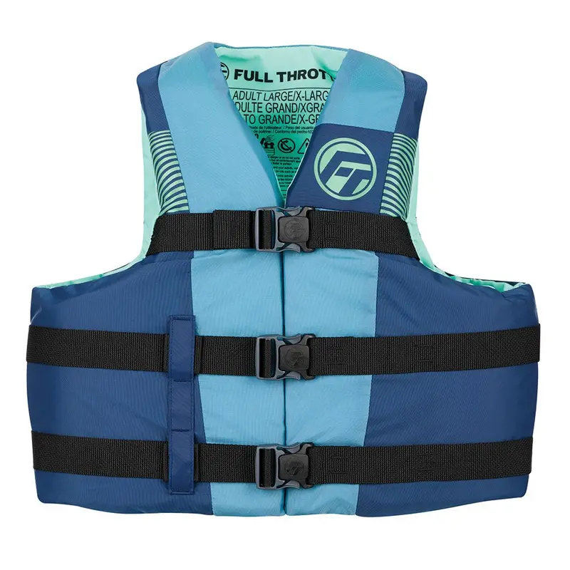 Full Throttle Adult Nylon Life Jacket - S/M - Blue/Black [112200-500-030-26] 1