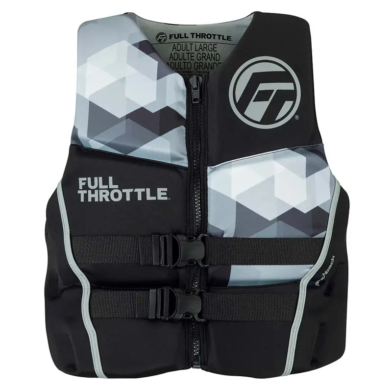 Full Throttle Mens Rapid-Dry Flex-Back Life Jacket - Xl - Black/Grey [142500-701-050-22] 1