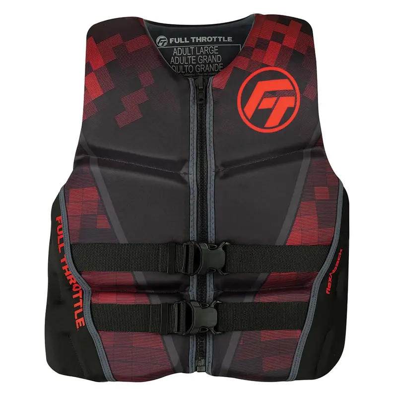 Full Throttle Mens Rapid-Dry Flex-Back Life Jacket - Xl - Black/Red [142500-100-050-22] 1