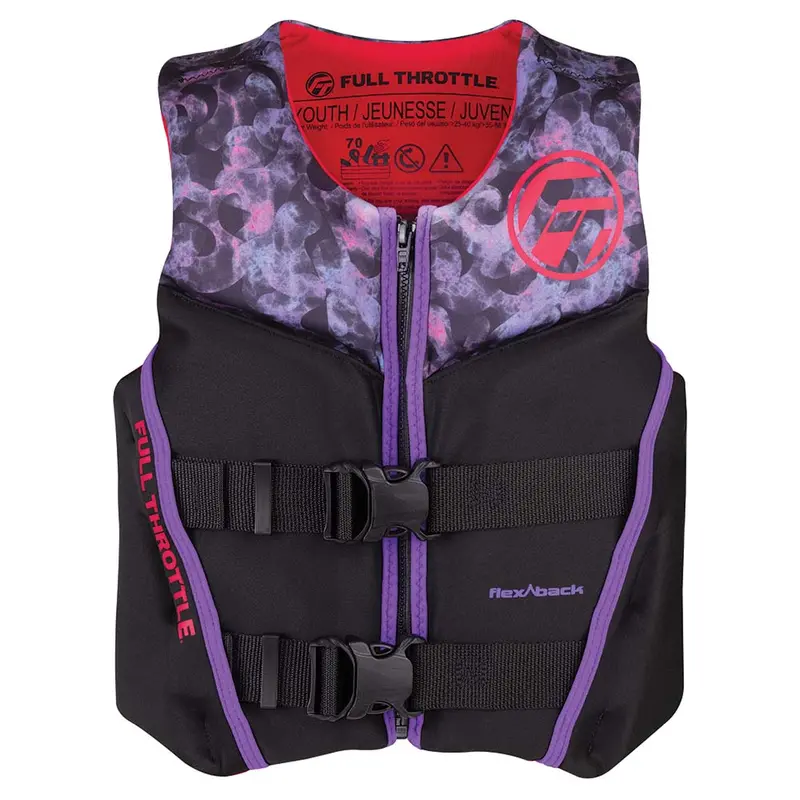 Full Throttle Youth Rapid-Dry Flex-Back Life Jacket - Pink/Black [142500-105-002-22] 1
