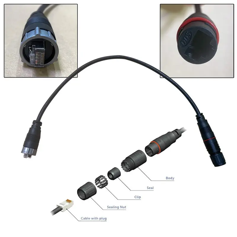 Furuno Rj45 To Hub102 Cable 0.5M Waterproof Rj45 (M) To Rj45 Adapter [Wrj-Adp-05M] 1