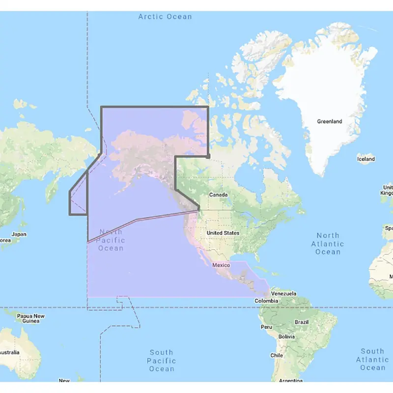 Furuno Us  Canada Pacific Coast, Hawaii, Alaska, Mexico To Panama - C-Map Mega Wide Chart - Unlock Code [Mm3-Vna-035] 1