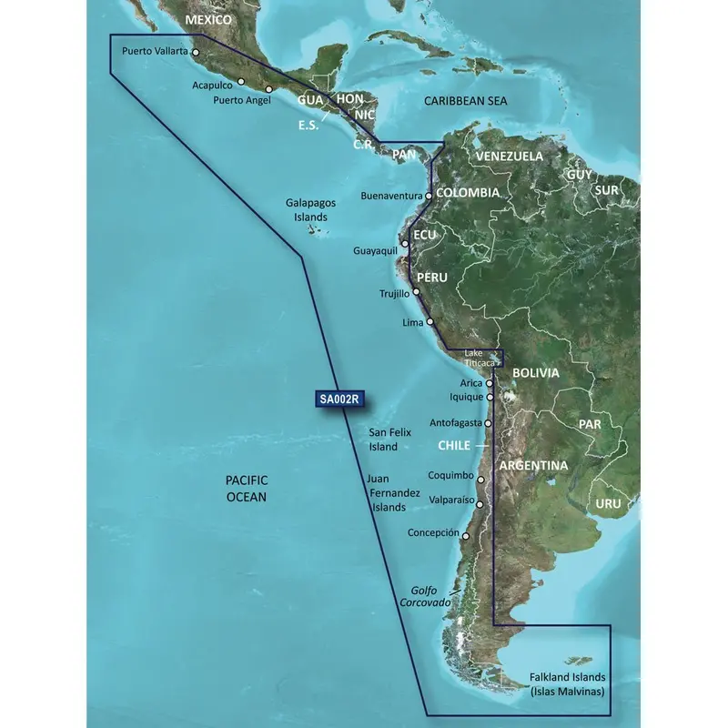 Garmin Bluechart G3 Hd - Hxsa002r - South America West Coast - Microsd/Sd [010-C1063-20] 1