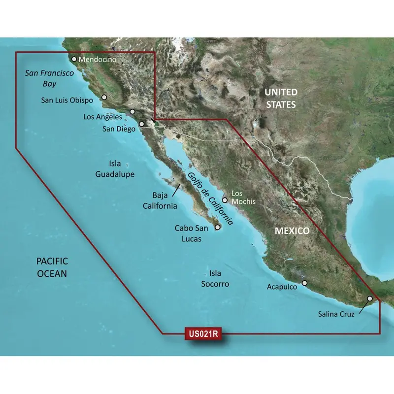 Garmin Bluechart G3 Hd - Hxus021r - California - Mexico - Microsd/Sd [010-C0722-20] 1