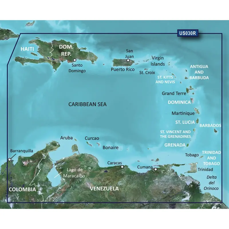 Garmin Bluechart G3 Vision Hd - Vus030r - Southeast Caribbean - Microsd/Sd [010-C0731-00] 1