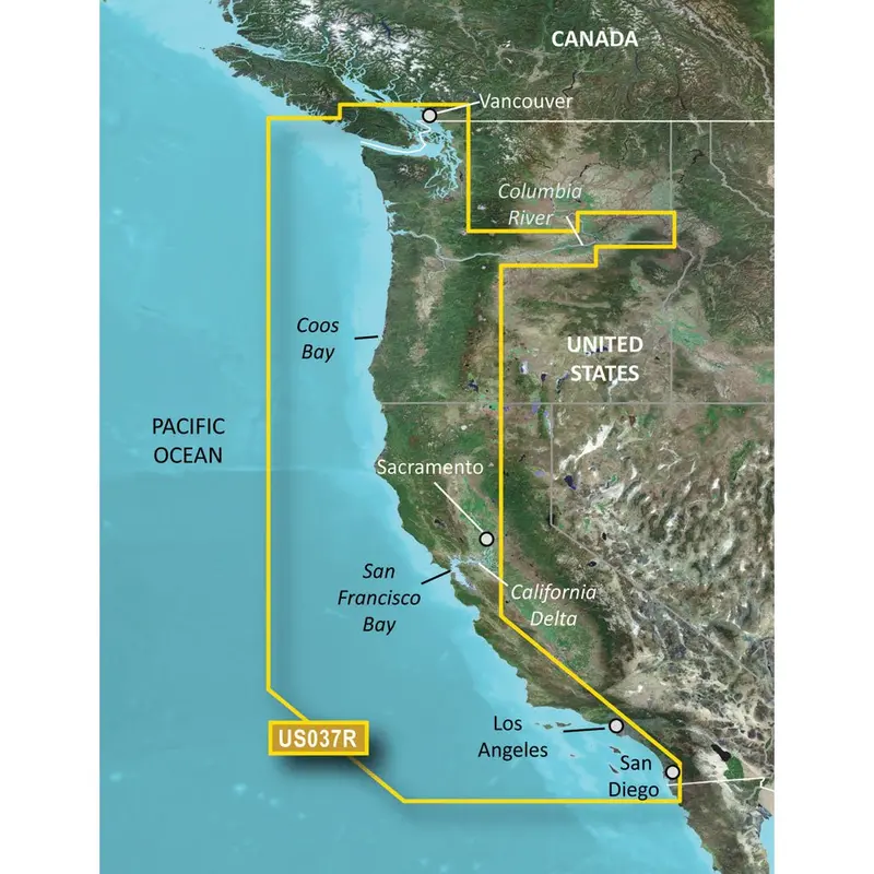 Garmin Bluechart G3 Vision Hd - Vus037r - Vancouver - San Diego - Microsd/Sd [010-C1003-00] 1