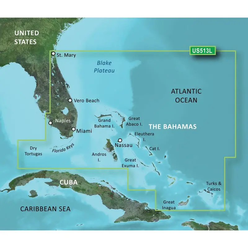 Garmin Bluechart G3 Vision Hd - Vus513l - Jacksonville - Bahamas - Microsd/Sd [010-C0742-00] 1