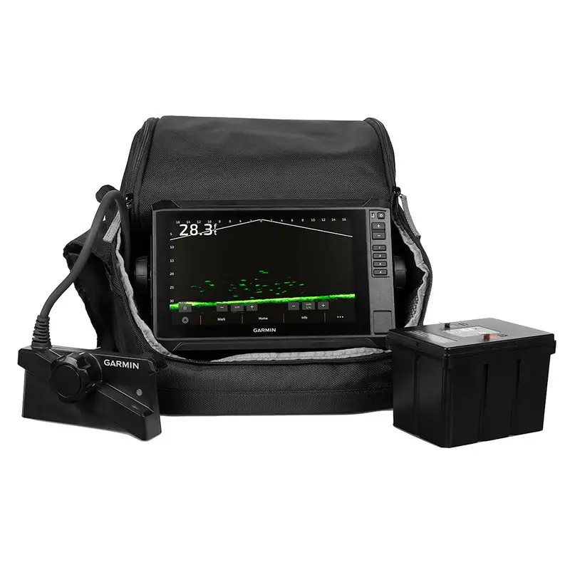 Garmin Echomap Uhd2 93Sv Livescope Plus Ice Fishing Bundle Li W/Echomap Uhd2 93Sv, Livescope Plus System  Lithium-Ion Battery [010-02688-35] 1