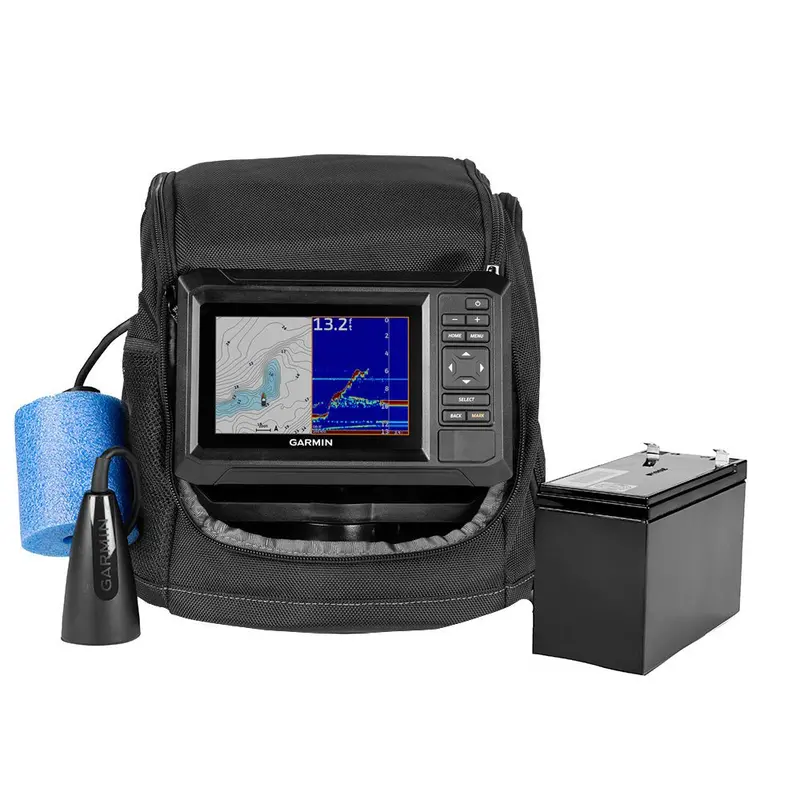 Garmin Echomap Uhd2 Keyed 5" Cv Ice Fishing Bundle W/Echomap Uhd2 53Cv  Dual Beam-If Transducer [010-02590-35] 1