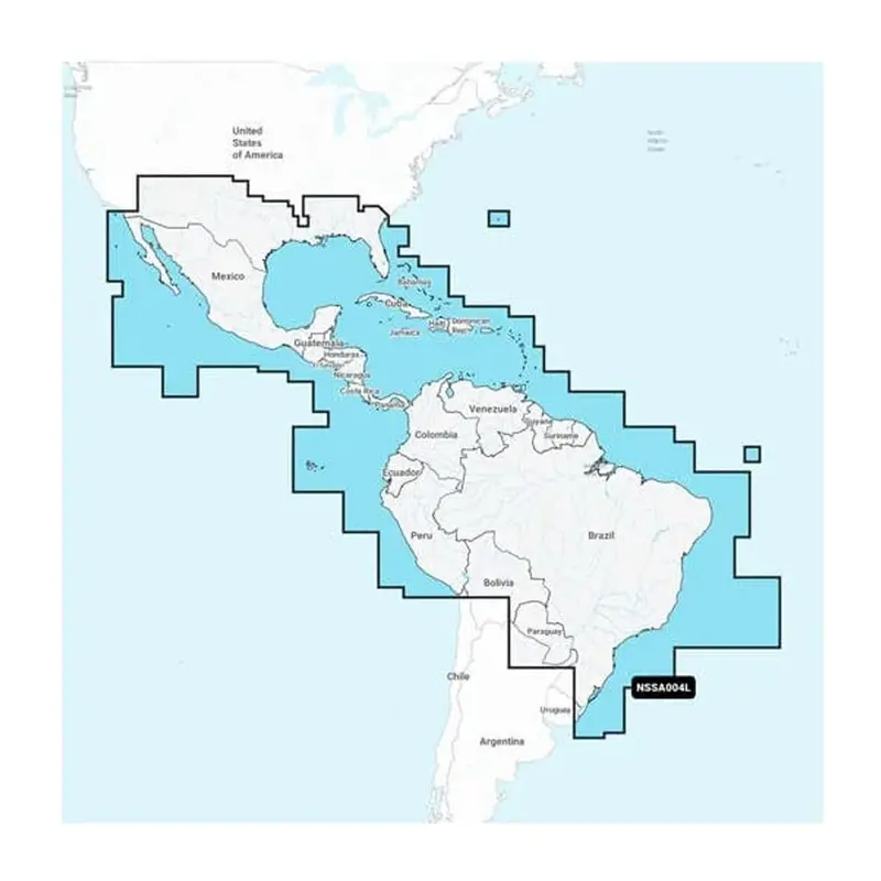 Garmin Navionics+ Nssa004l - Mexico, The Caribbean To Brazil - Inland  Coastal Marine Chart [010-C1285-20] 1