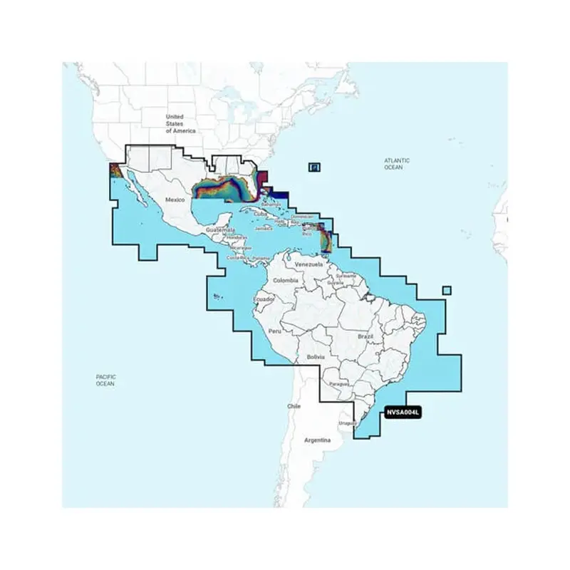 Garmin Navionics Vision+ Nvsa004l -Mexico, The Caribbean To Brazil - Inland  Coastal Marine Charts [010-C1285-00] 1