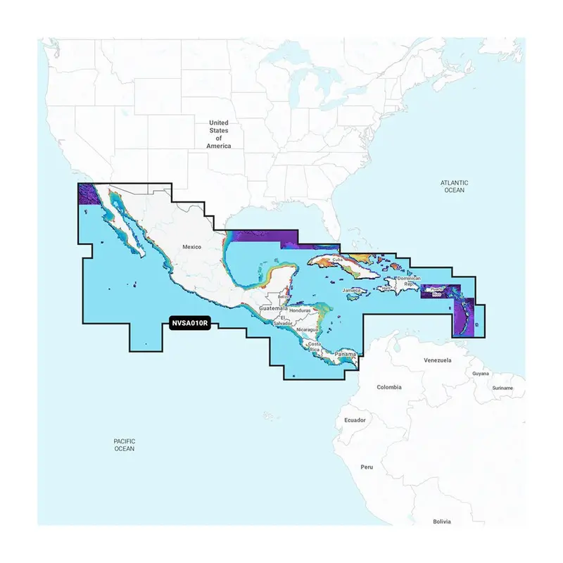 Garmin Navionics Vision+ Nvsa010r Central America  Caribbean [010-C1451-00] 1